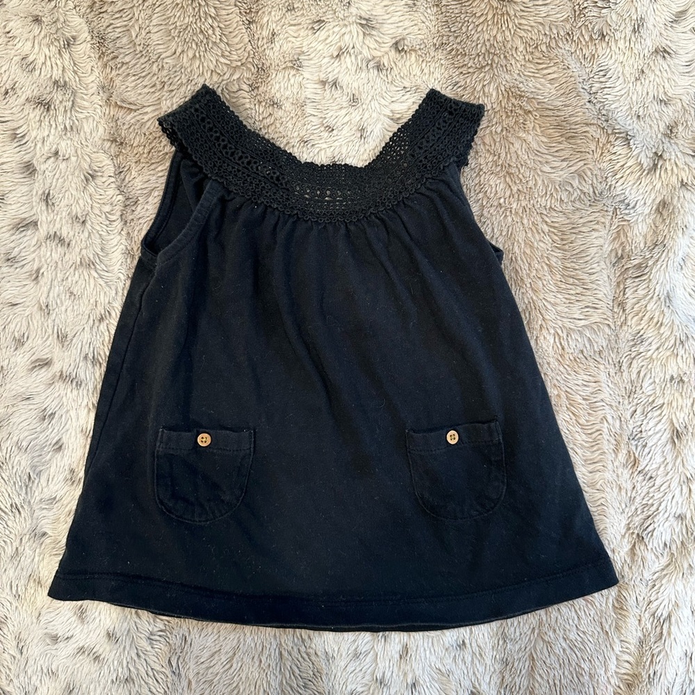 Carters mesh top black tank
